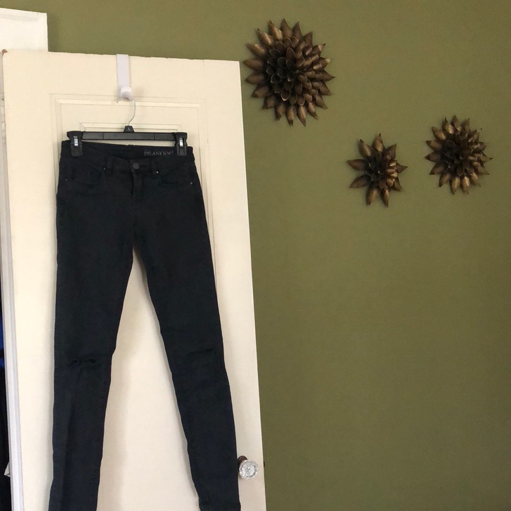 Skinny Distressed Black Jeans